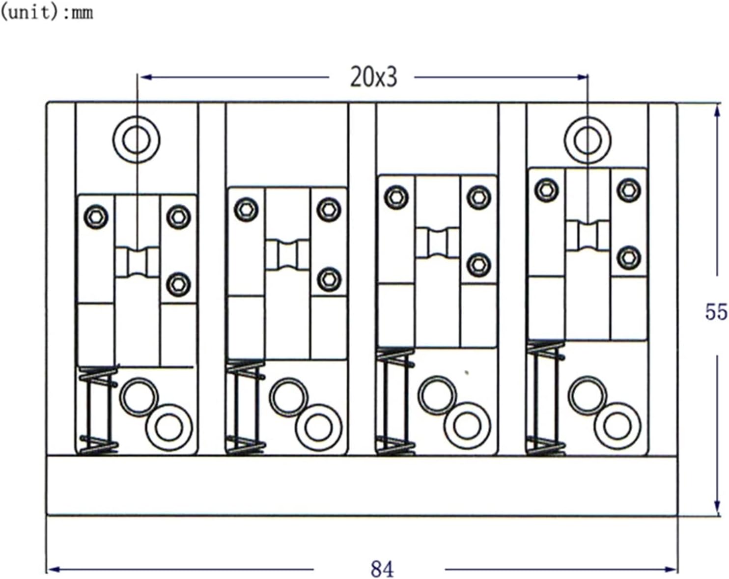 Electric Bass Bridge Fixed 4 String Bass Bridge Guitar Strings Bridge Electric Guitar Bridge