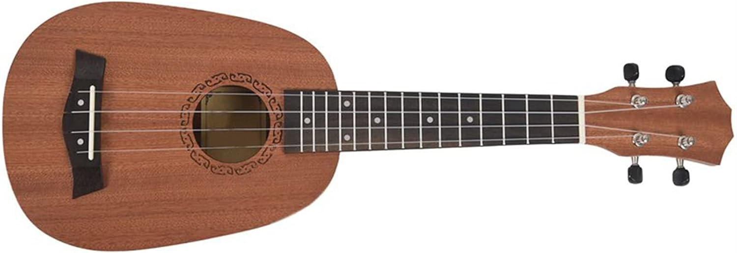 Ukulele 21inch 4 Strings Pineapple Style Mahogany Hawaii Ukulele Electric Bass Guitar for Guitarra Musical Instruments Music Lovers