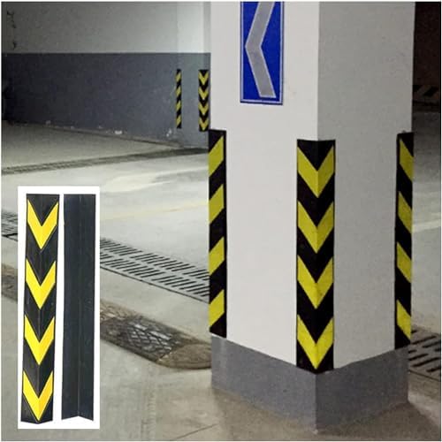 Yellow and Black Corner Guard, Reflective Car Parking Protection Bumper, 1Cm Thick Corner Guard, 4 Sizes-Yellow-15pcs-150cm
