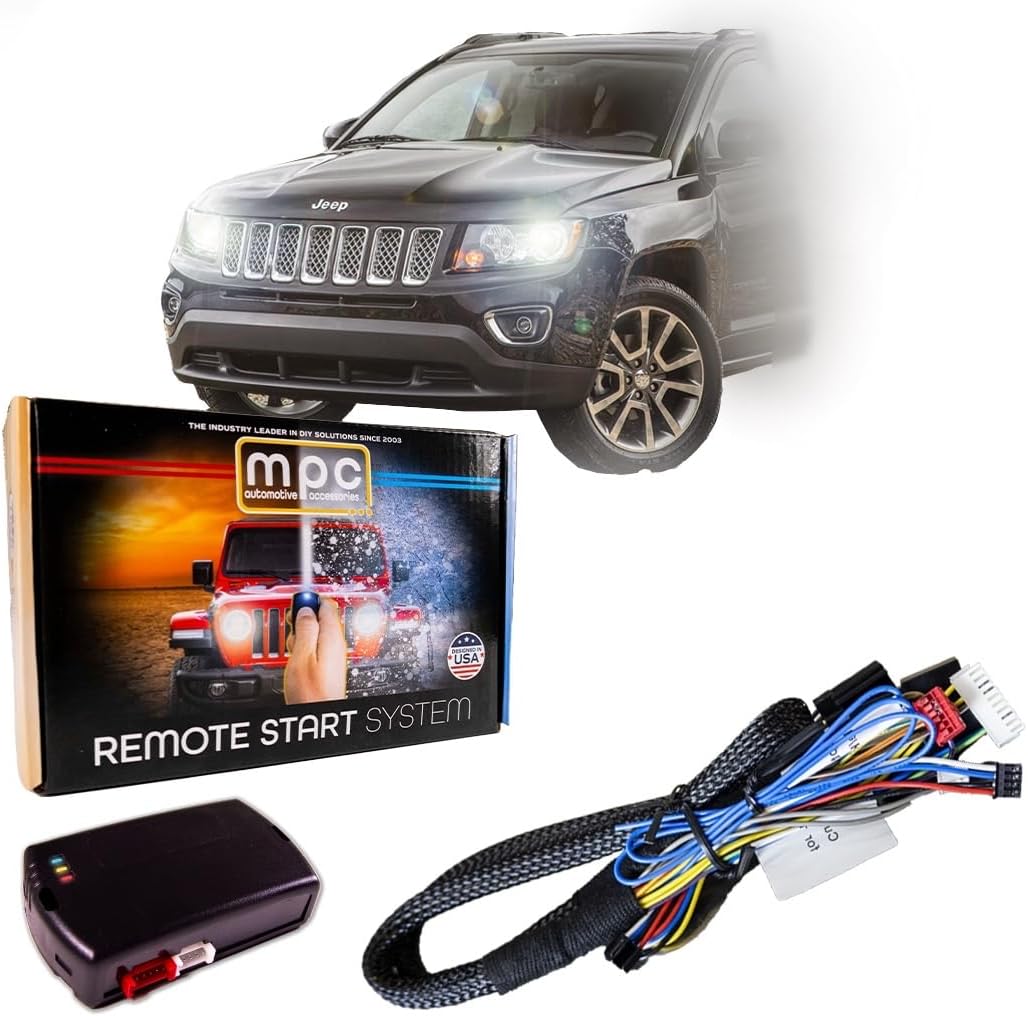 MPC Remote Start Kit Compatible with 2008-2017 Jeep Compass || 100% Plug n Play Harness || Press 3X Lock Fob to Start || 15 Minute Install