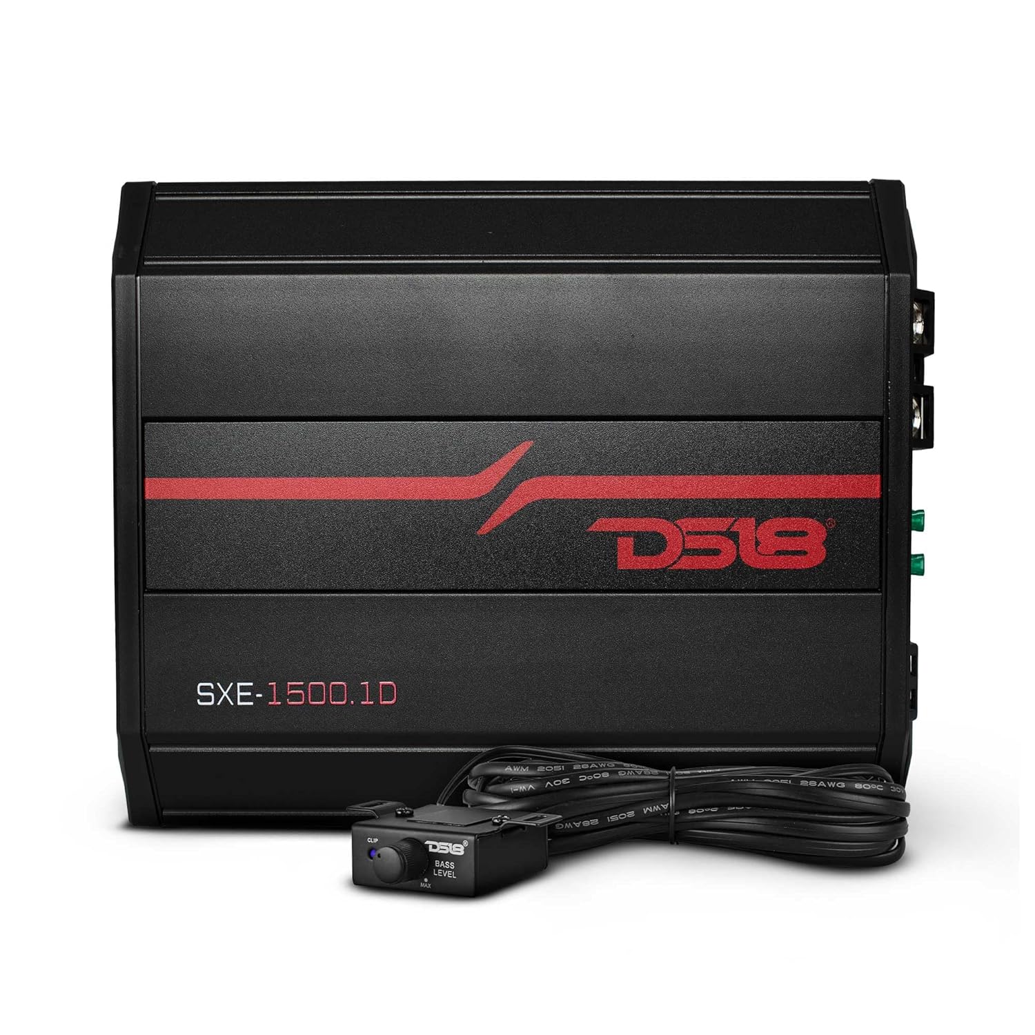 DS18 SXE-1500.1D SXE Class D Monoblock Car Amplifier 1 x 500 Watts RMS @ 1 Ohm 1500 Watts - Compact Amplifier with Remote Subwoofer Level Control (Black) (Renewed)