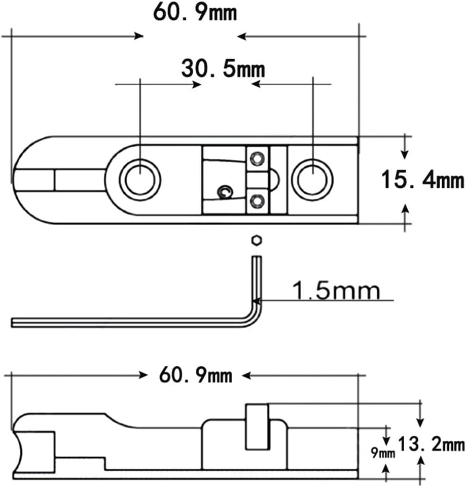 4pcs Individual 4 String Bass Bridge Chrome Bass Guitar Parts Guitar Parts Bridge