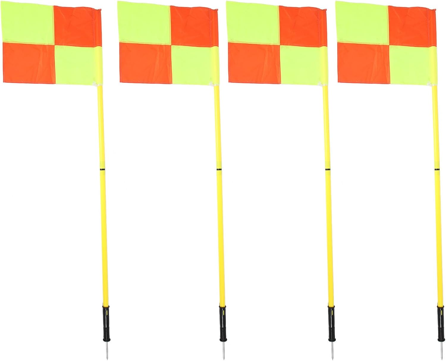 Soccer Corner Flags, Set of 4 1.5m Portable Soccer Poles & Football Field Corner Flags with Storage Bag, Windproof Soccer Flags Soccer Poles Soccer Equipment for Training