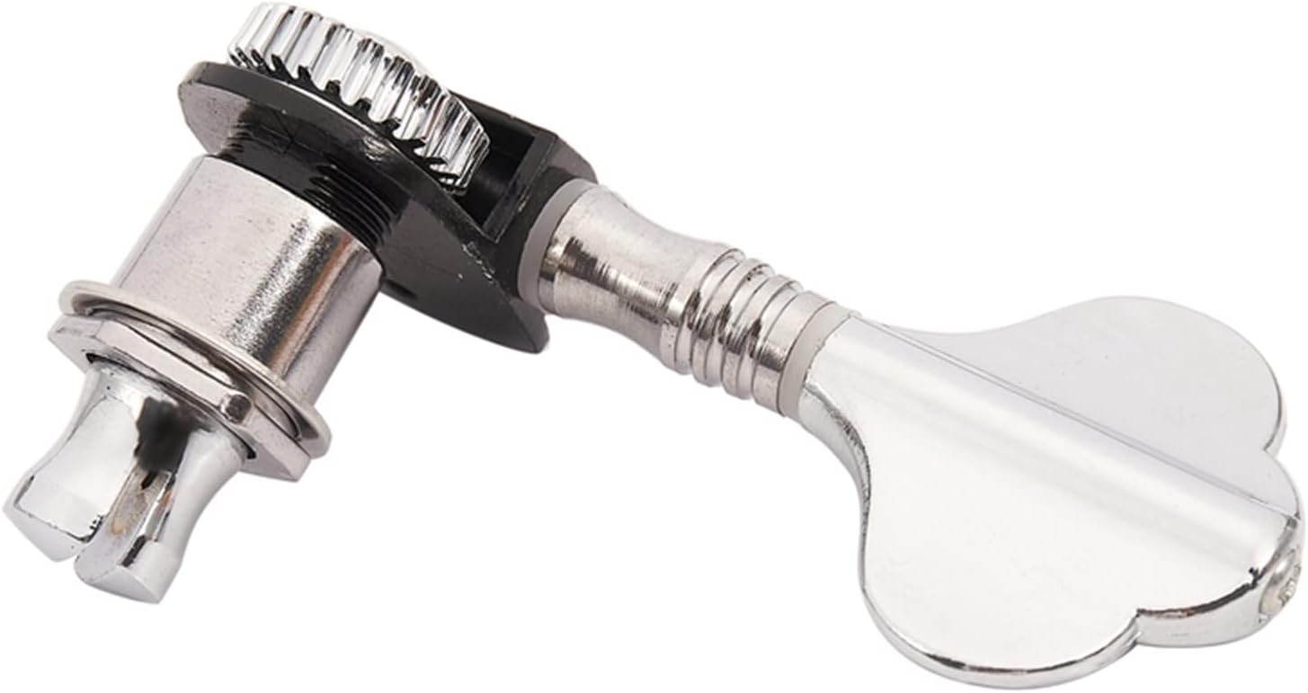 A Set of 4 Pcs Chrome Bass Tuning Pegs Machine Heads Tuners for Bass Guitar Accessories Parts Musical Instrument Guitar Machine Heads Knobs