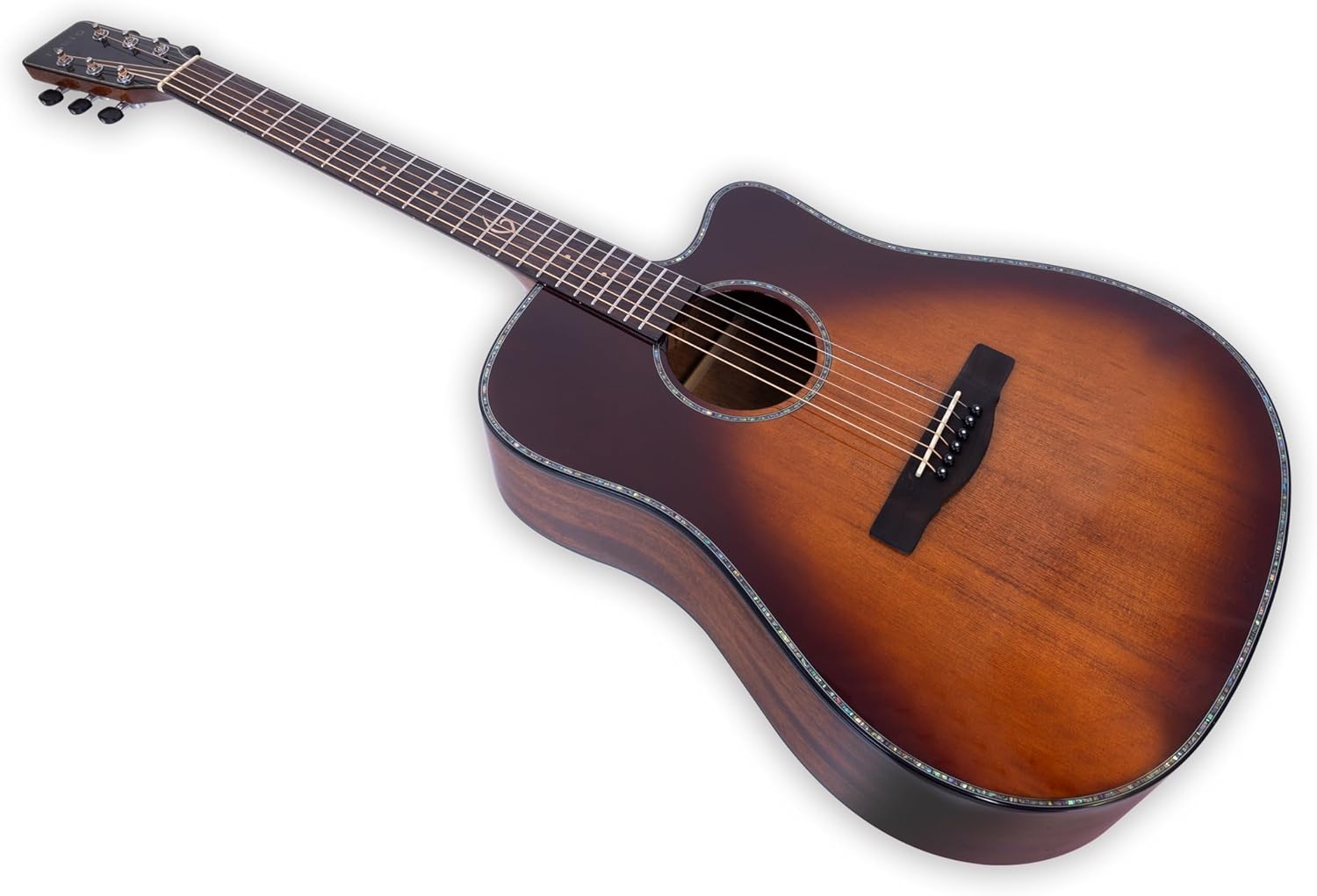 TARIO 41'' Acoustic All Solid WOOD Guitar Solid A+Sitka Spruce Top Solid Mahogany Back and Sides Mahogany Neck Rosewood Fretboard Including a Gig bag,High Gloss