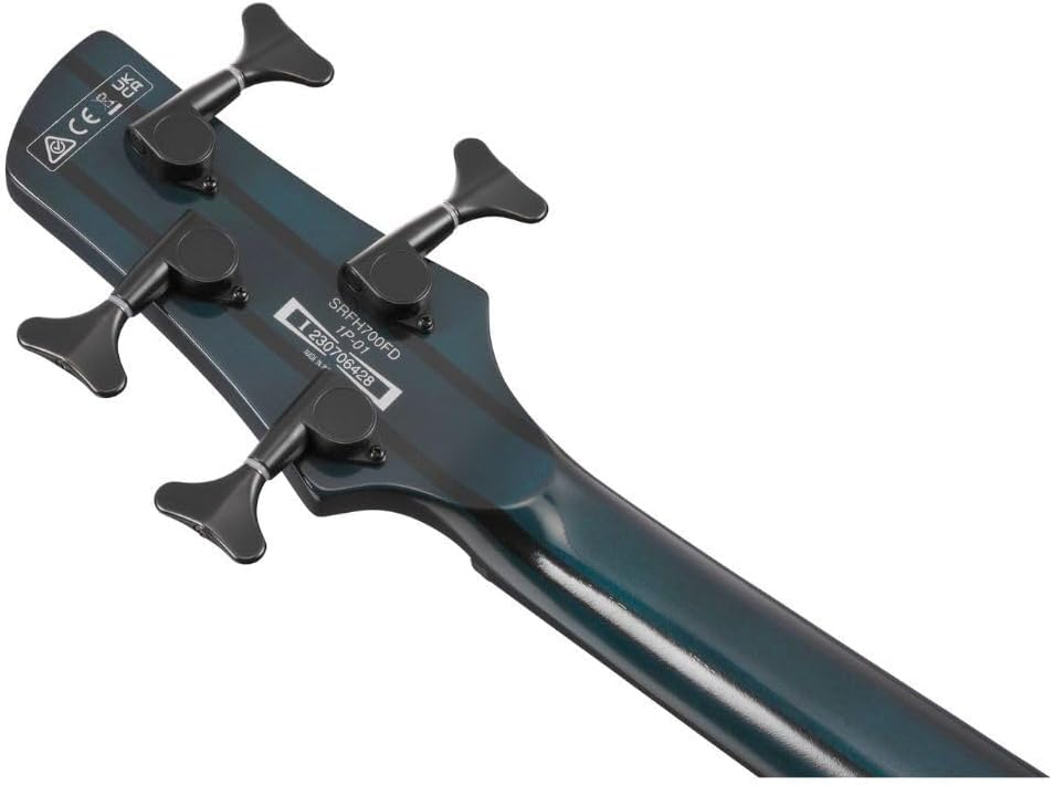 Ibanez SRD900 Bass Workshop 4-String Right-Handed Electric Bass Guitar with Okoume Body, Maple and Walnut Neck, and Panga Panga Fingerboard (Cosmic Blue Starburst Low Gloss)