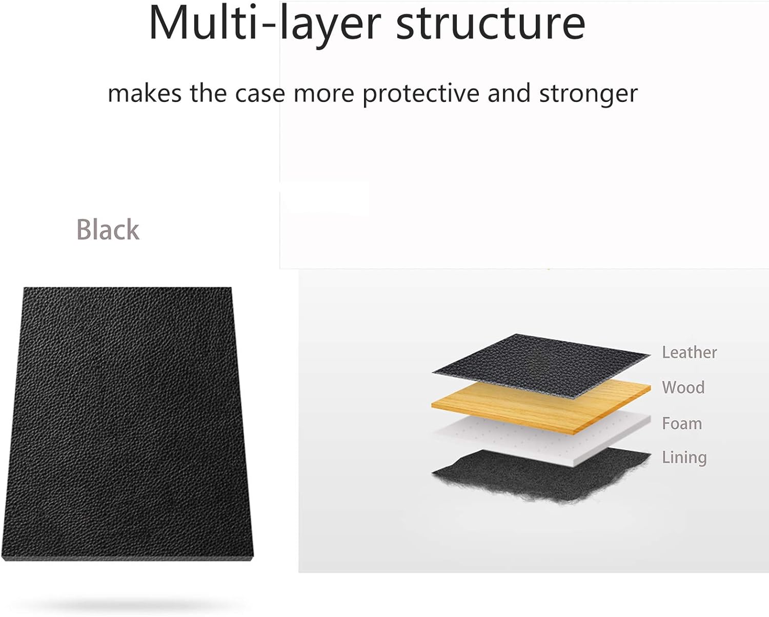 Crossrock Wood Case fits right-hand Precision Bass Style Guitars-Black(CRW620PBBK)