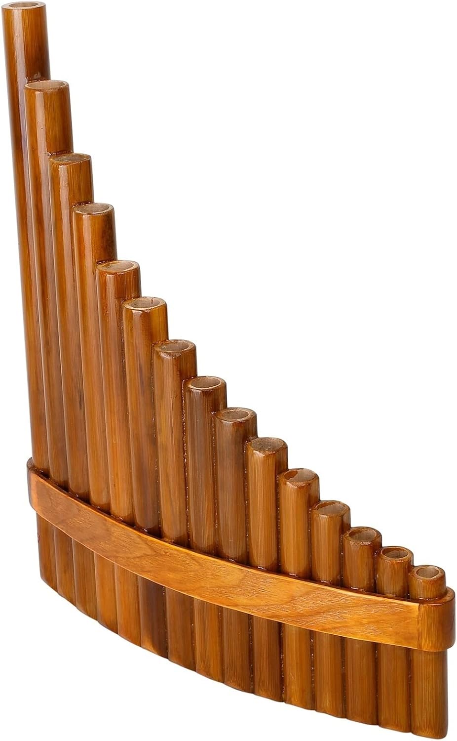 PanPipes Woodwind Instrument 15-Pipe G-Tone Bamboo Pan Flute with Hoop (Color : Left-Hand)