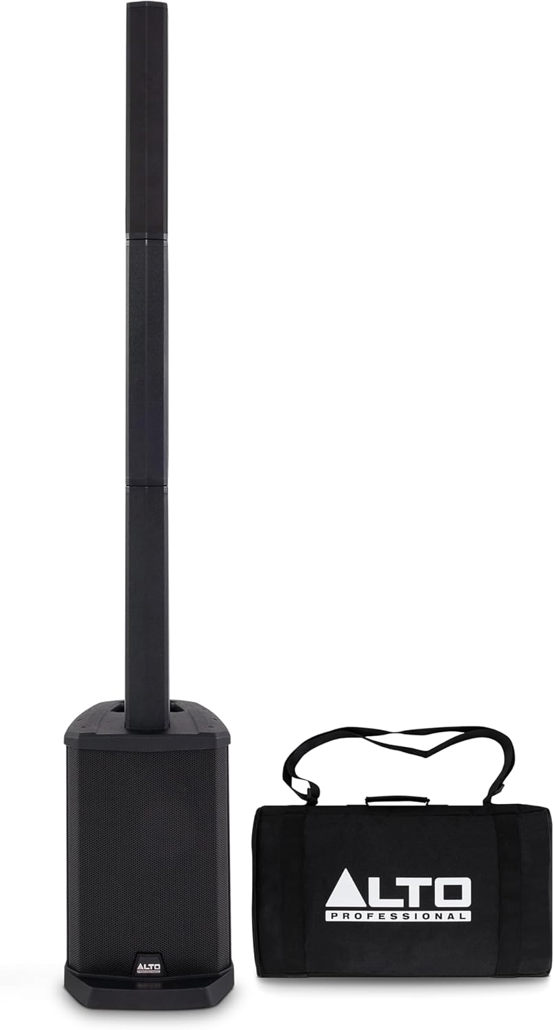 ALTO TS108C 600W Powered Column Array PA Speaker System with 3-Channel Digital Mixer, Bluetooth and App Control for Solo Musicians, Event DJs and Venues