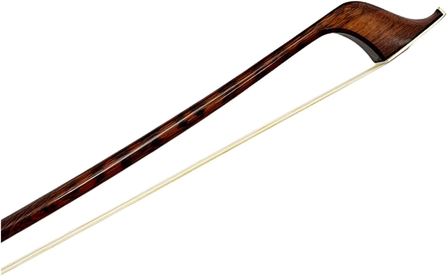 TSTS German Style Snakewood 3/4 Upright Bass Bow Copper Mounted White/Black Horsehair Horsetail Professional Violin Bow (Color : 03)