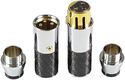 Davitu Electrical Equipments Supplies - 10Sets/lot 3 Pin XLR Connector Luxury 3 Pole XLR Male Plug + Female Jack Socket Microphone Plug Jack Adapter Wire Connector - (Color: Mixed(5 Black 5 Red))