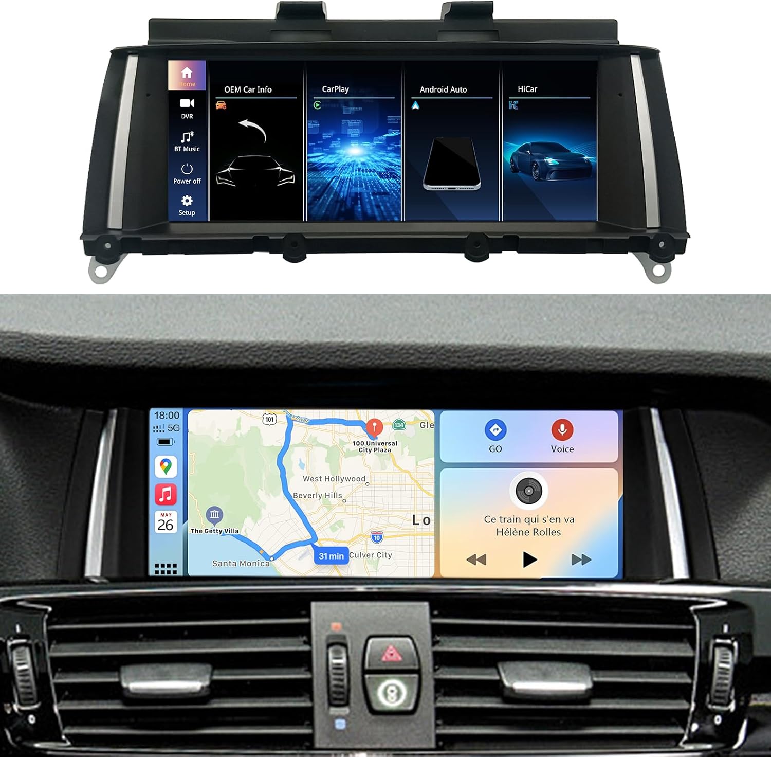 8.9 Inch Touchscreen CarPlay for BMW X3 X4 F25 CIC System 2010-2013 Car Radio Stereo Multimedia Screen Wireless Android Auto Mirrorlink HD1920*720 (Linux F25 (CIC))