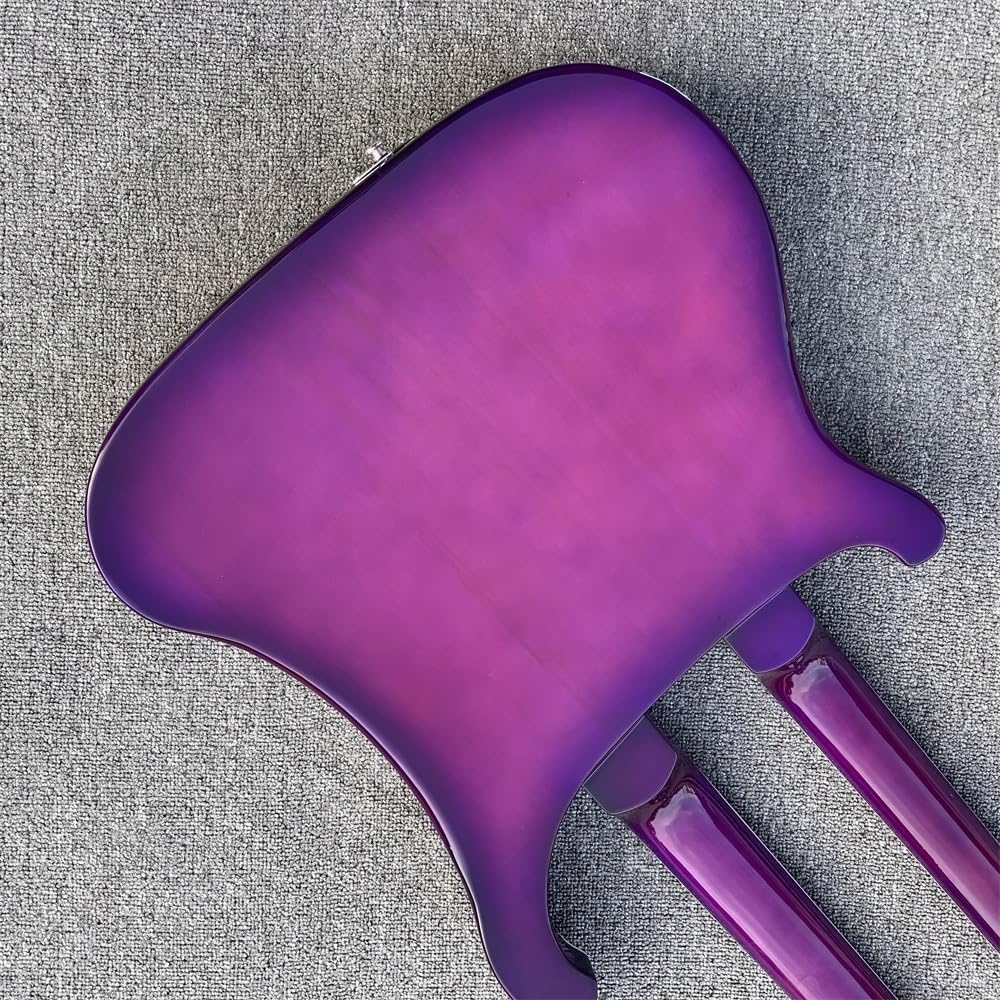 Custom Double Neck: 4-String Bass & 12-String Guitar - Purple