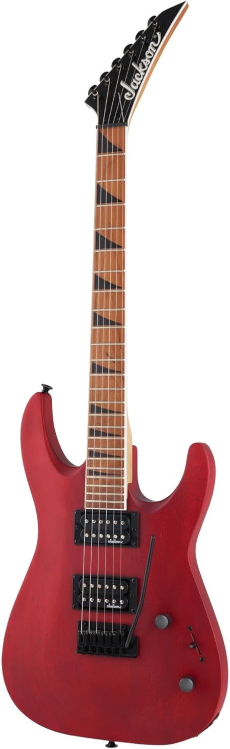 Jackson JS Series Dinky Arch Top JS24 DKAM 6-String Electric Guitar (Right-Handed, Red Stain) Bundle with Jackson Dinky/Soloist Multi-Fit Molded Case, Black (2 Items)
