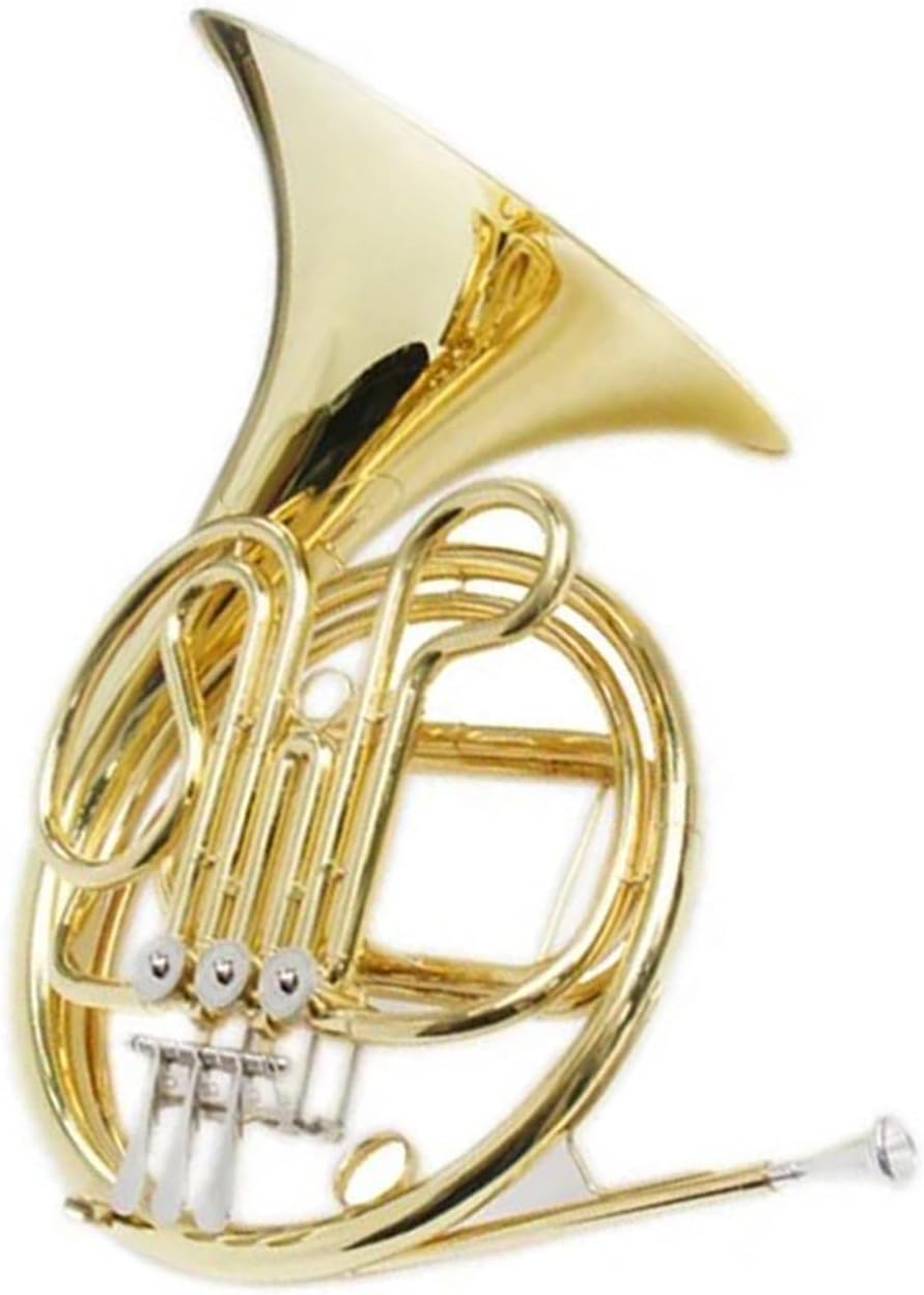 Brass French Horn F 3 Key Single Gold French Horn Yellow Brass Material