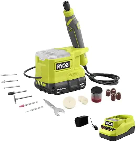 RYOBI ONE+ 18V Cordless Precision Craft Rotary Tool Kit with 1.5 Ah Battery and Charger