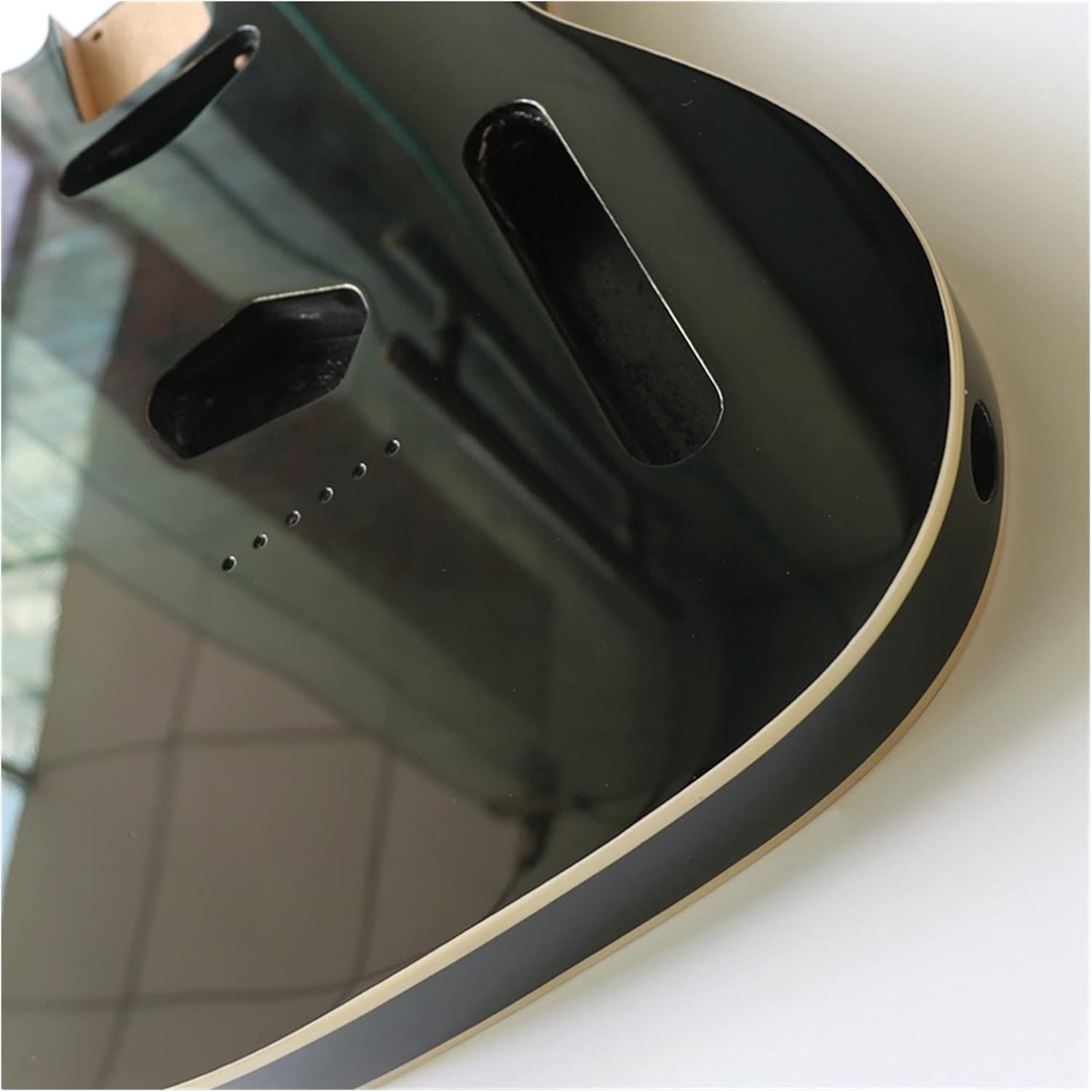 Unfinished Guitar Body Alder Electric Guitar Barrel Body Assembly DIY Alder Body for TL Semi-Finished Alder Black Hemming Guitar DIY Accessory