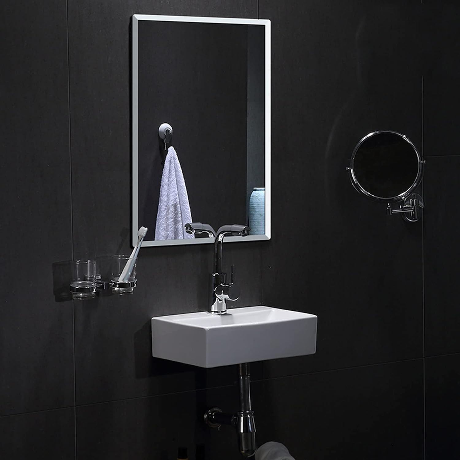 Bathroom Sinks Bathroom Vanity Ceramic Vessel Sink Wall Mount Small Bathroom Corner Basin and Faucet White Vessel Sink Vessel Sink