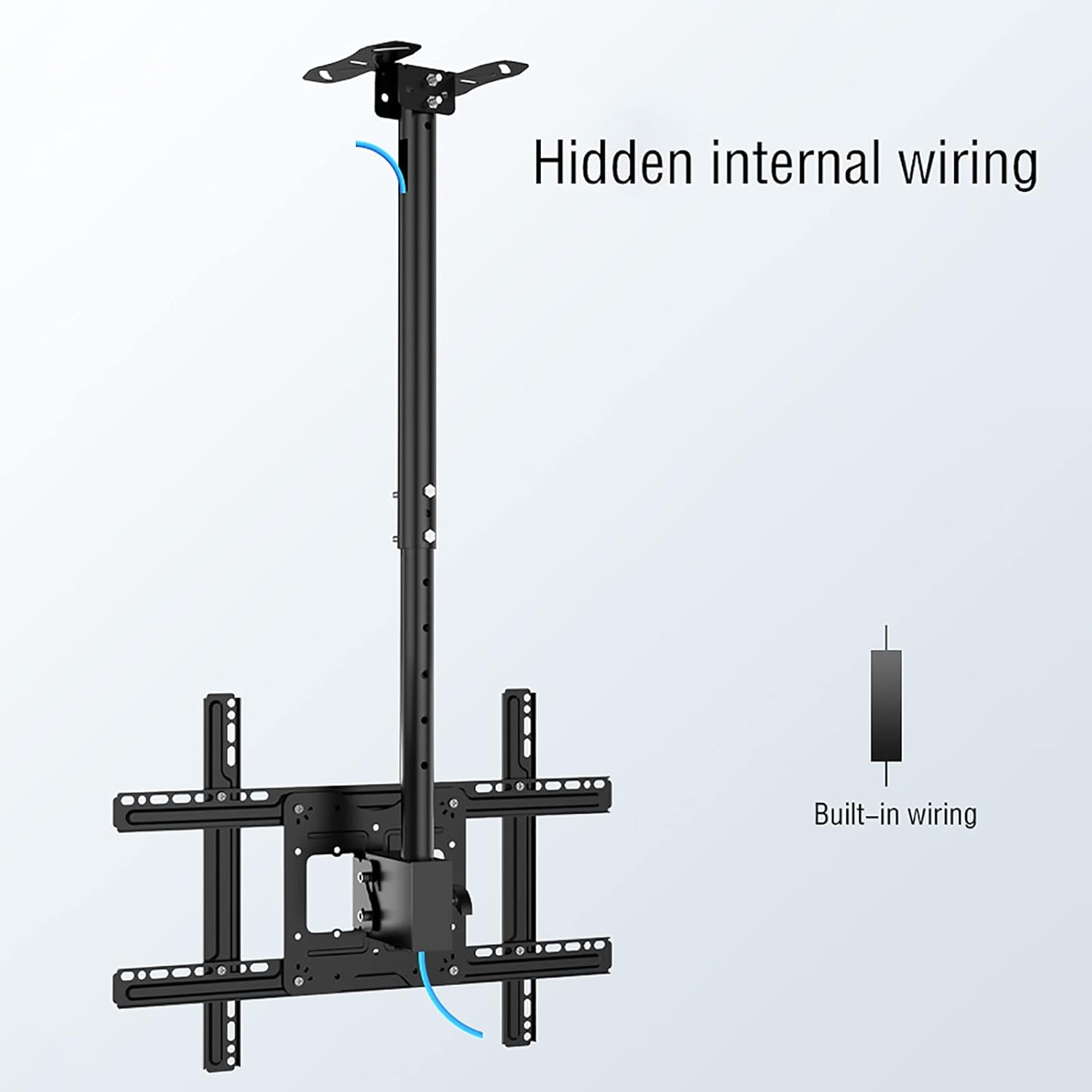 TV Stand,tv Wall Mount Tilt and Swivel TV Ceiling Mount, 30° Flip Down Adjustable TV Bracket, Fits Moat 32-65 Inch TVs, Wall and Ceiling Two Mounting
