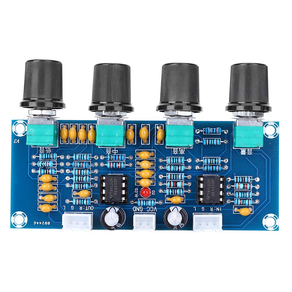 HD Audio Amplifier Dual Core NE5532 Sound Module, Stereo Bass Treble Control, Dual Channel Output, Home Theater Audio System