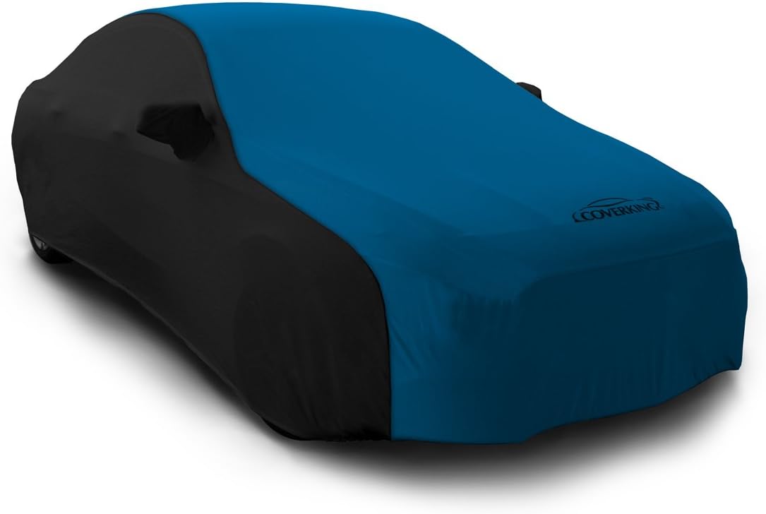 Coverking Custom Car Cover for Select Porsche 356 Models - Satin Stretch (Grabber Blue with Black Sides)