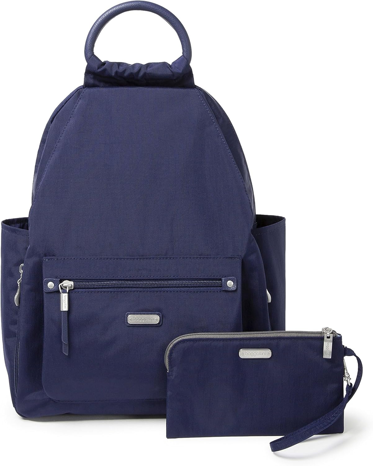 Baggallini Womens With Rfid Phone Wristlet All Day Backpack, Navy, One Size US