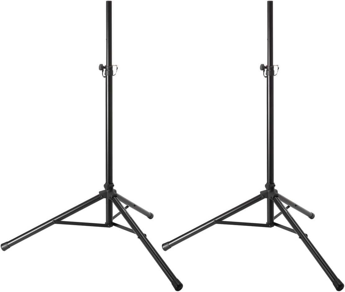 Behringer EUROLIVE B212D 550 Watt 2-Way Active PA Speaker System - Bundle with Ultimate Support JamStands JS-TS50 Tripod-Style Speaker Stand Pair, 2 Pack 25' XLR Microphone Cable