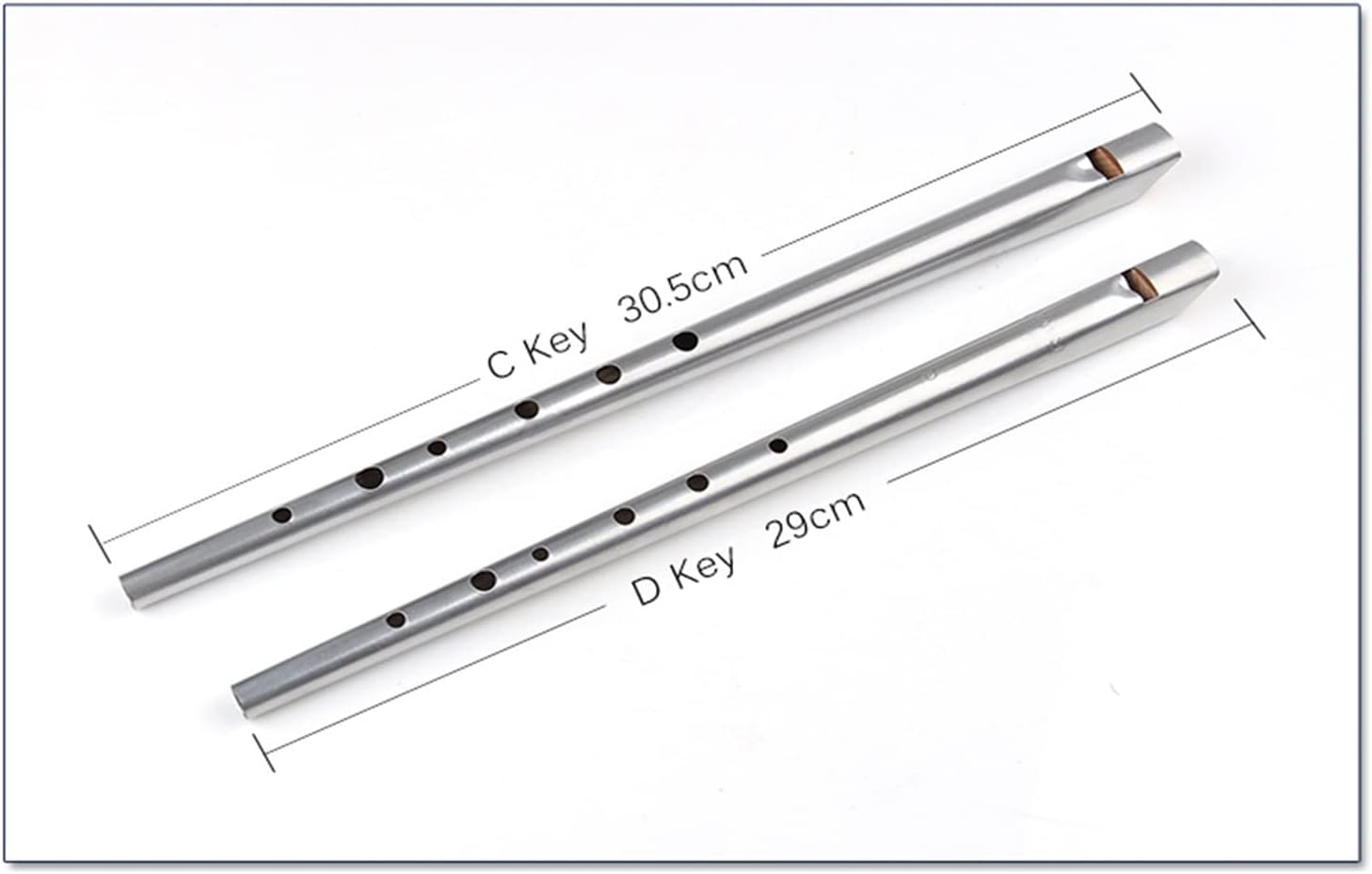 Flute Silver C/D Key Musical Instrument Flute Woodwind Instrument Flutes (Color : C)