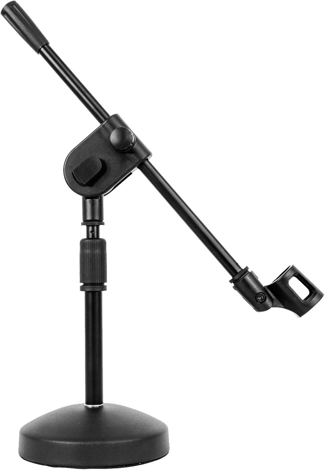 Rockville RCM03 Pro Bundle: Studio Recording Condenser Microphone with Metal Shock Mount, RDMS70 Desktop Mic Stand w/Steel Round Base and Adjustable Height for Podcast, Voiceover, Streaming, 2-Items