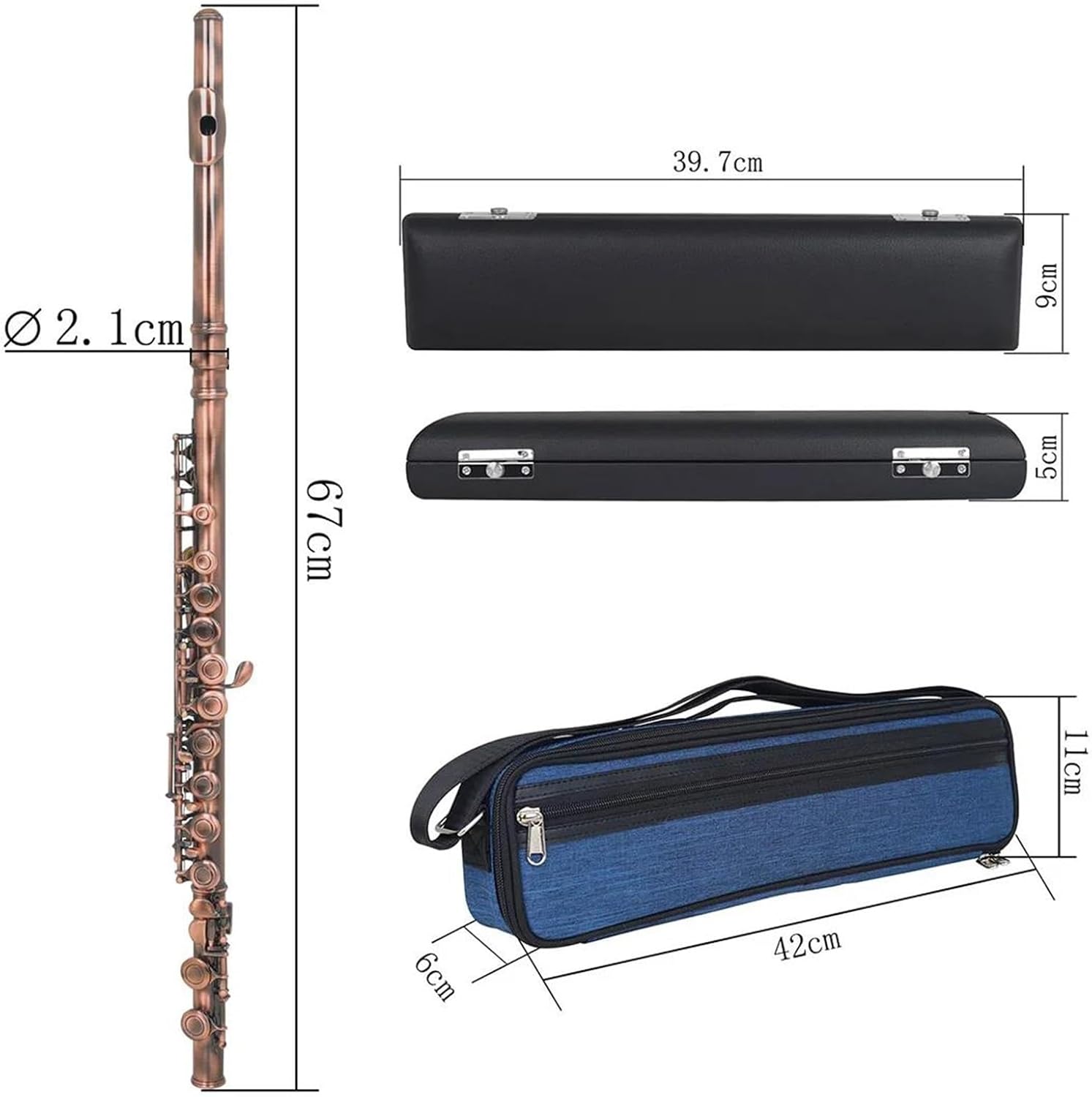 Woodwind Instruments 16 Flute C Key Flute Cupronickel Transverse Flute Musical Instrument With E Key Accessorie