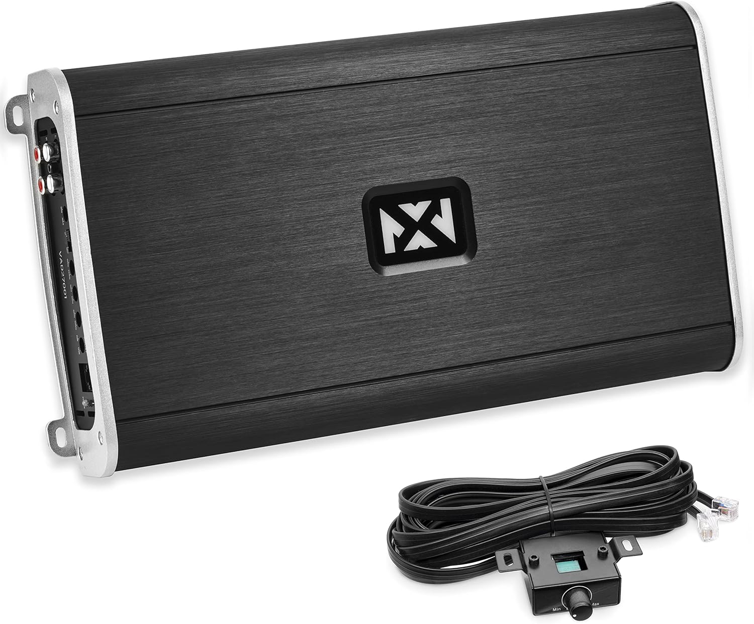 NVX VAD27001 Monoblock 1-Ch Class D Amplifier 5400W Max, 2700W RMS High Power, 1/2/4-ohm Stable, Low Pass X-Over, Bass Boost, Remote Subwoofer Bass Knob, for Car/Truck/Marine/UTV/Motorcycle