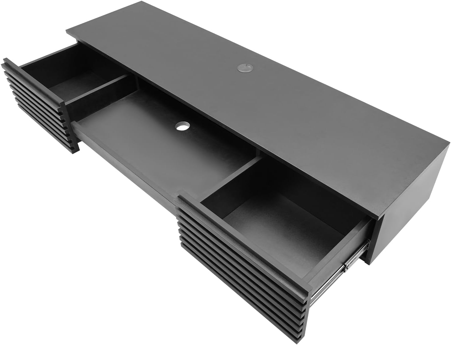 Wall Mounted Desk,Floating Wall Desk,Hanging Desk,Wall-Mounted Computer Table Desk,Floating Computer Desk,Floating Shelf with Pull Out Drawer,Wall Organizer for Office Home,Black,60*15.5*9.5in