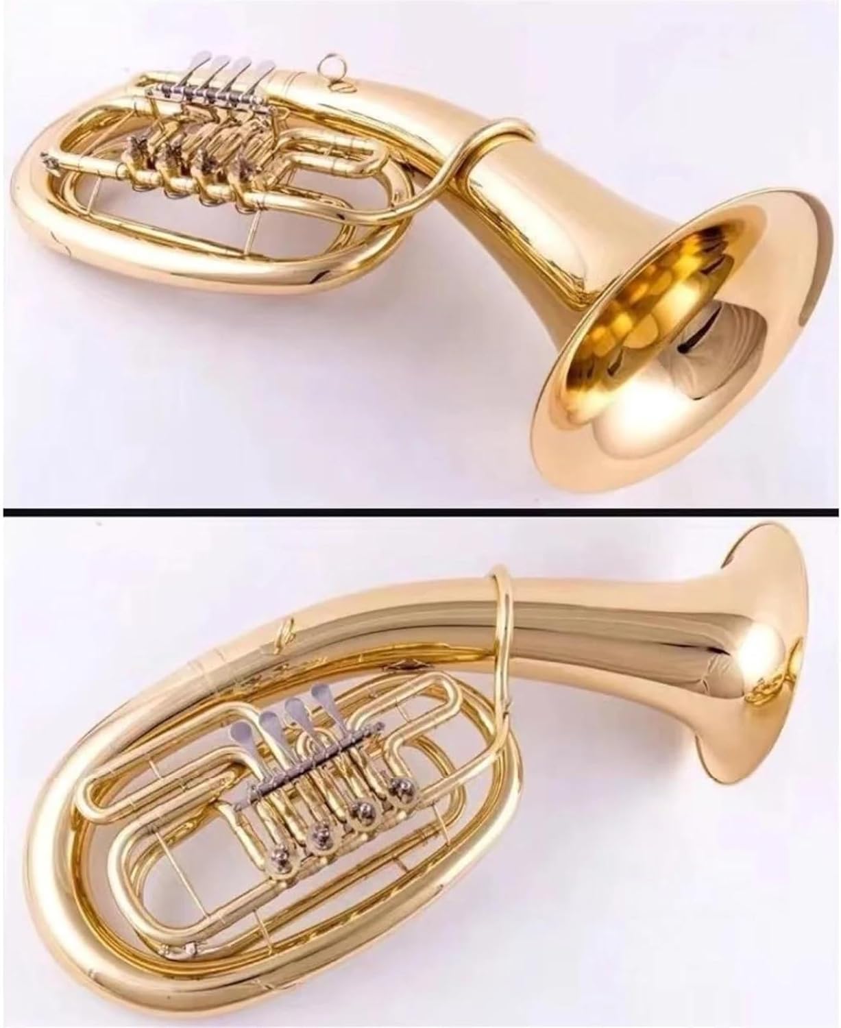Beginner euphonium Japan Brass Gold-plated Baritono B-flat Tenor Professional-grade Euphon 4-key Euphonium Instrument Trumpet Horn(4keys)