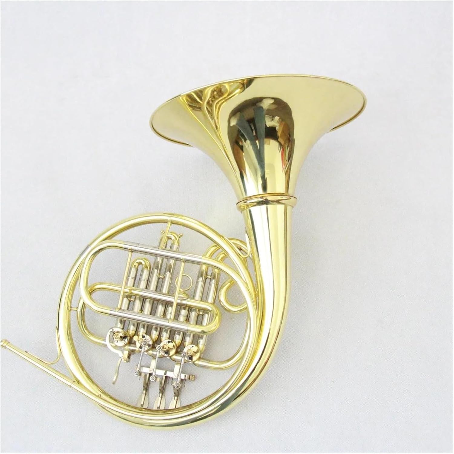Professional French Horn Gold Lacquer 4 Key Single Horn