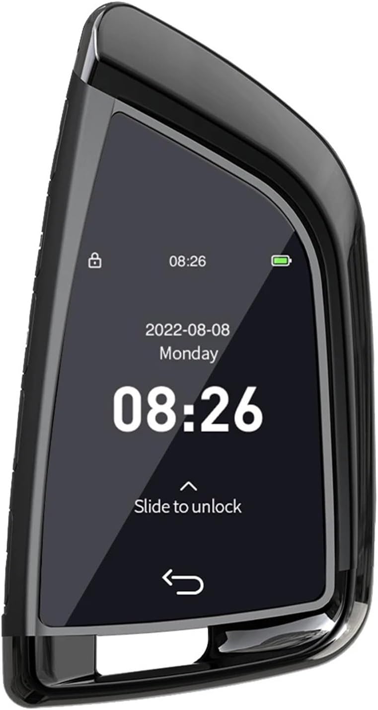 Universal Remote Smart Car Key with On-BD Modified Remote Smart Key LCD Touch Screen for Start and Stop Engine Button Cars(Black)