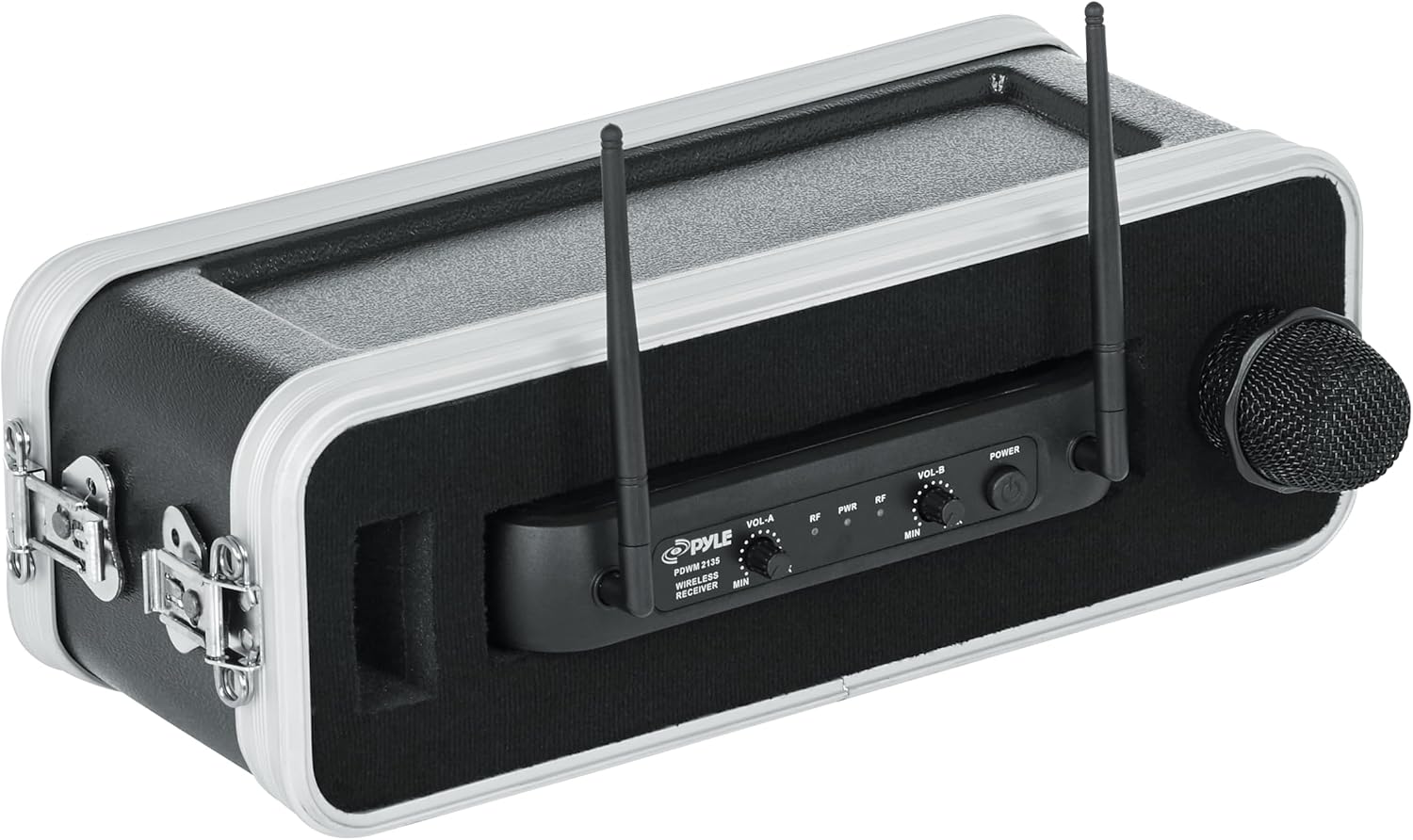 Gator Cases Single Wireless Microphone System Case, Live-in Style Holds Reciever, Body Pack, and Microphone with Antenna Access (GM-1WP)