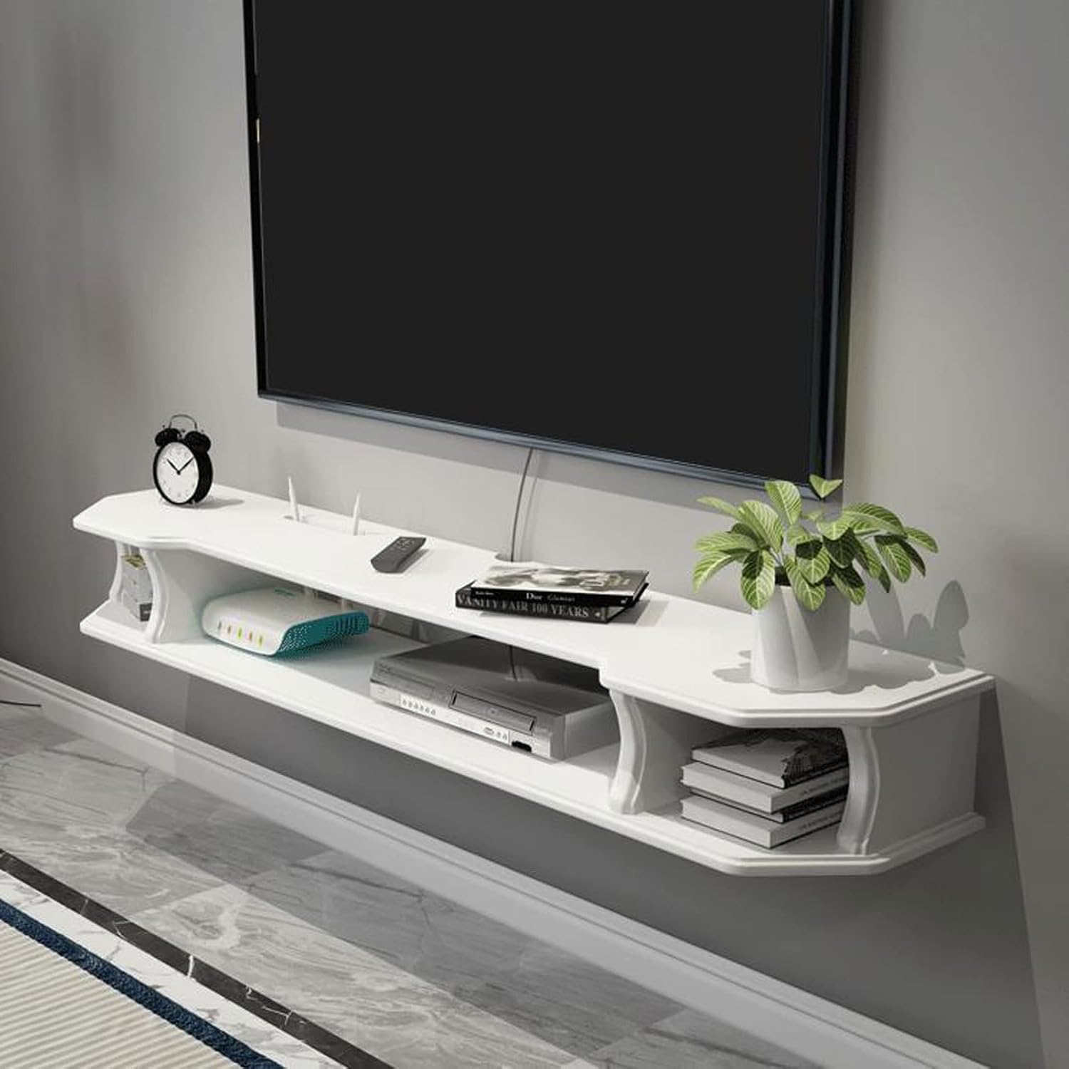 Floating Shelf Wall Shelf Wall Mounted TV Cabinet TV Stands TV Multimedia Console TV Shelf Wall Mount Corner Shelves Display Ledge Utility Storage Shelf Wall Unit Decor Shelves Organizer