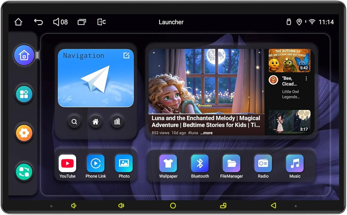 Joying 13.3 Inch Double Din Car Stereo, Car Radio with Apple Carplay & Android Auto, 8GB+128GB Android 13 Head Unit with Mirror Link, AMFM, Bluetooth, SWC, GPS(JY-UTD13N8)