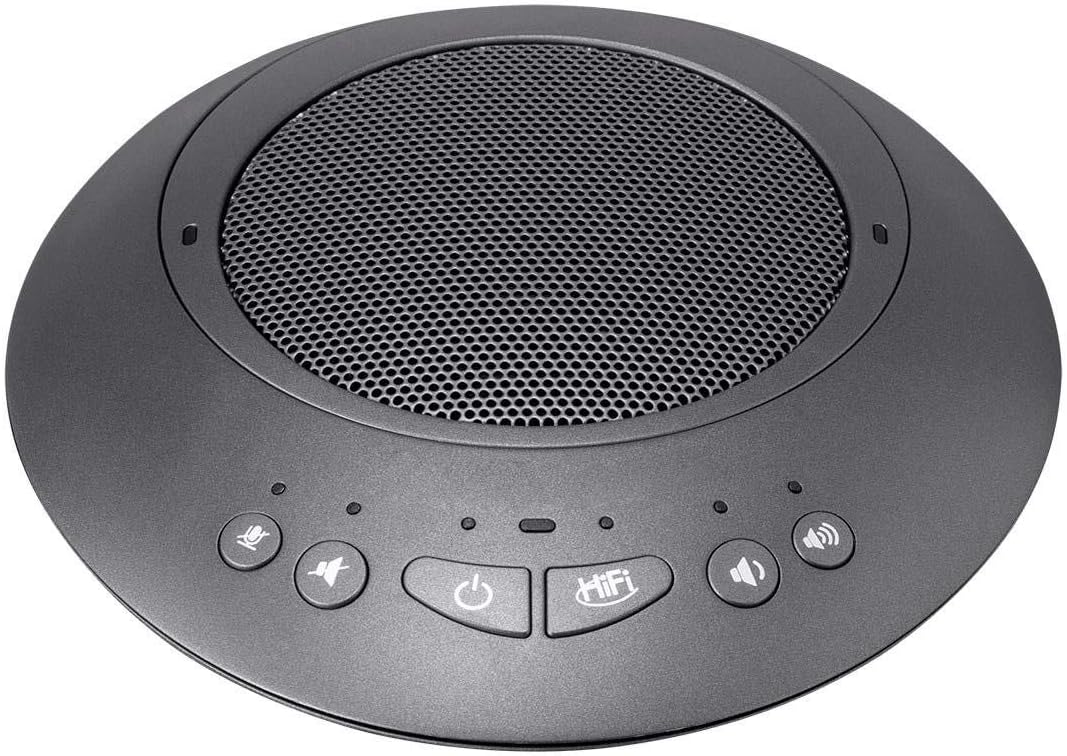 Workstream by Monoprice Wireless Omni Directional USB Conference Room Mic and Speaker, 360 Degree with Noise and Echo Cancellation