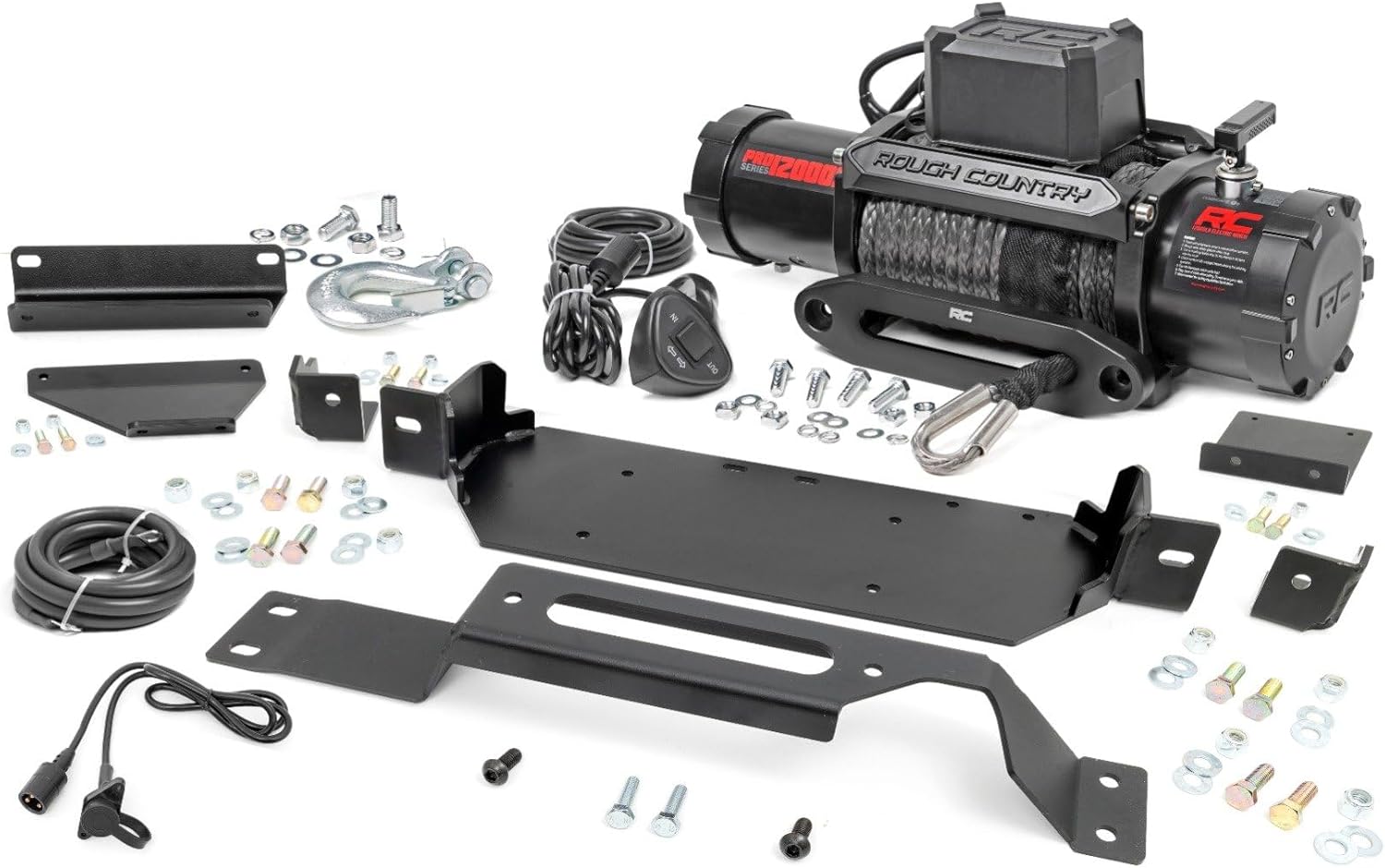 Rough Country Hidden Winch Kit w/PRO12000S for 20-22 Ford Super Duty - 51127