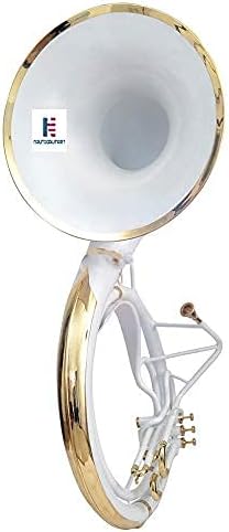 Brass Sousaphone Bb Big Bell Tubas | White Brass Includes Carry Bag & Mouthpiece | Handmade Musical Instrument Gift For Marching Bands