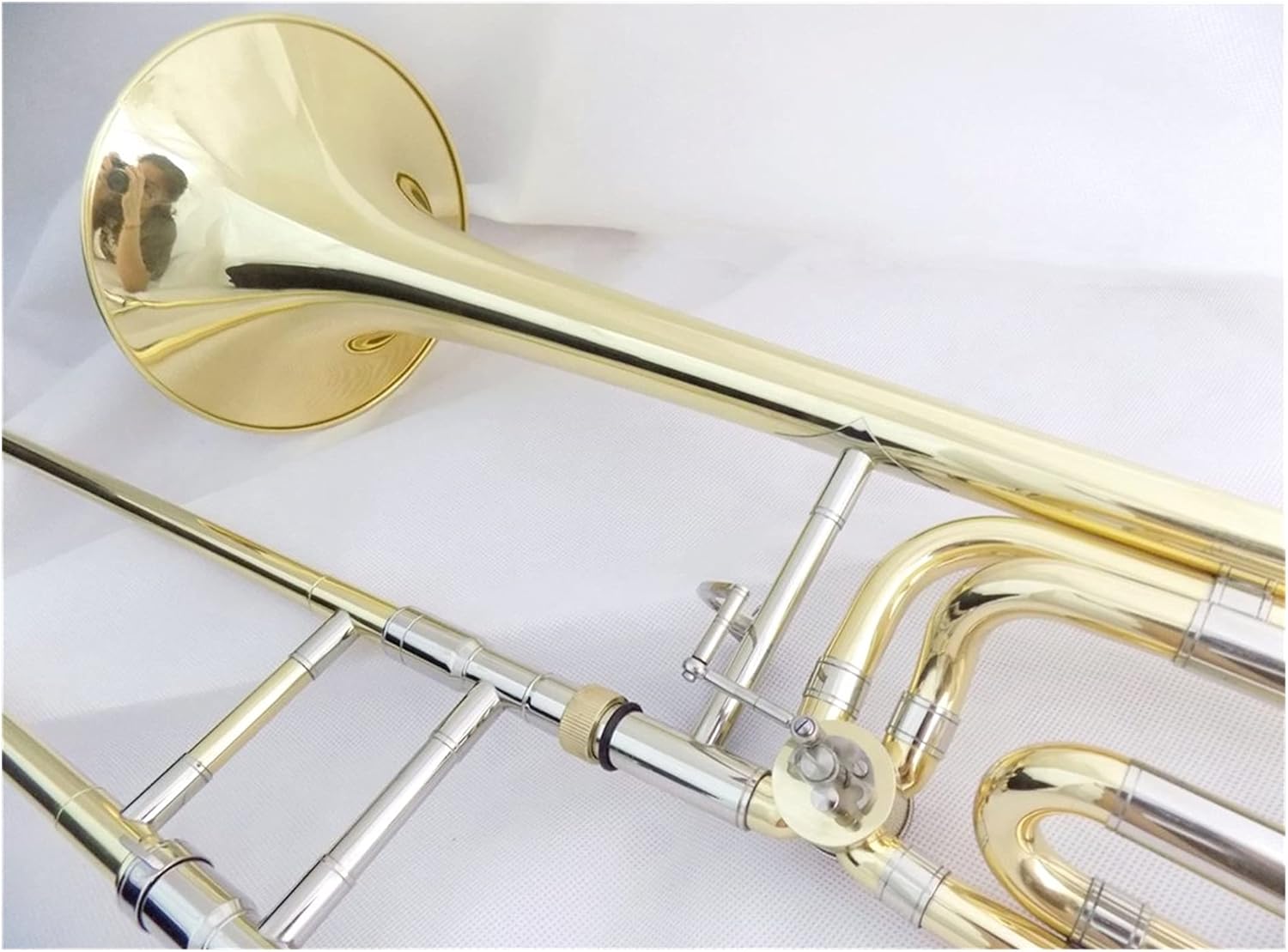 Student Trombone Bb/F Tenor Trombone Slide with Case Mouthpiece Brass Copper Trombones Musical Instruments Trombone Kit