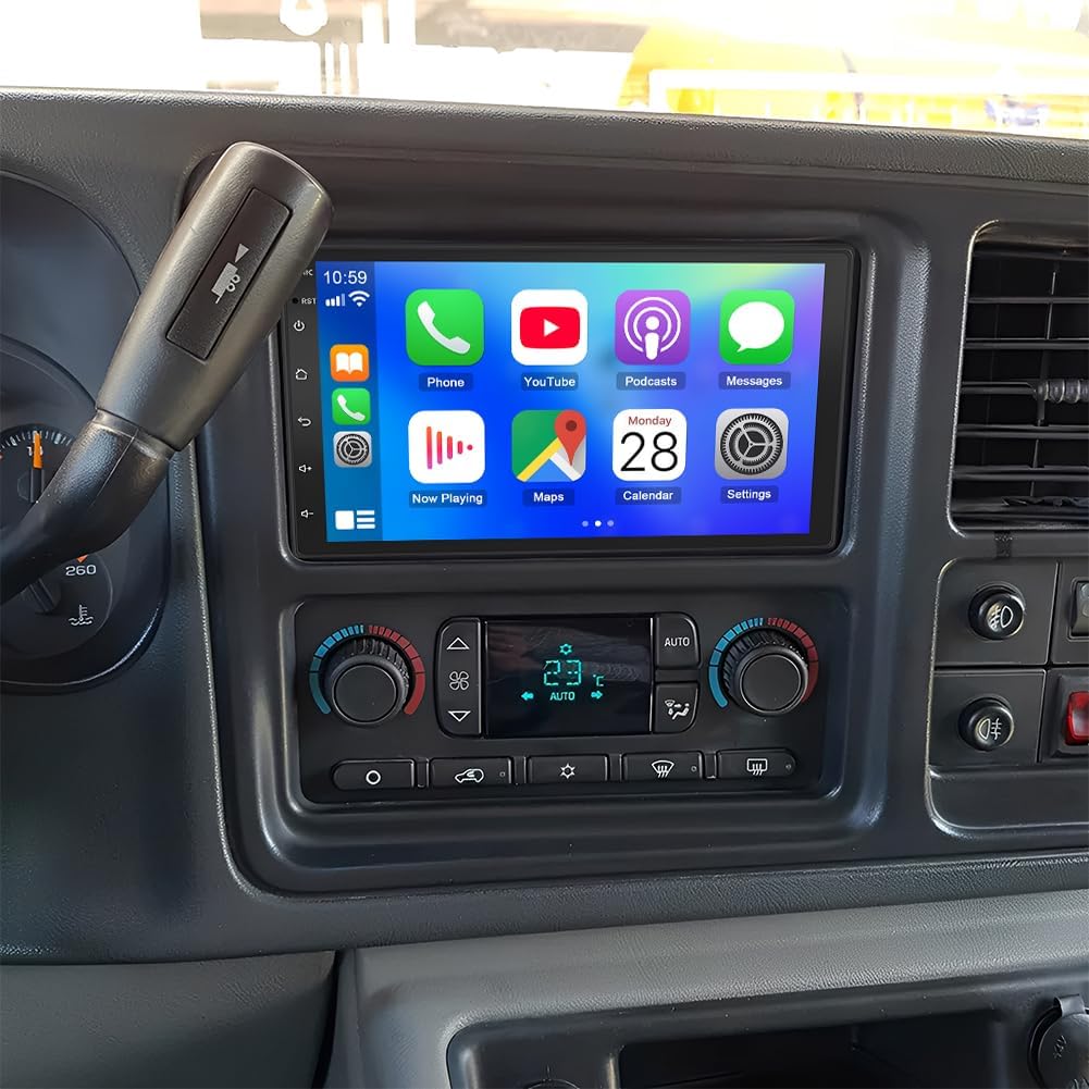 Android 13 Double Din Car Stereo Radio for 2003-2006 Chevy Suburban 1500 2500 3500 7