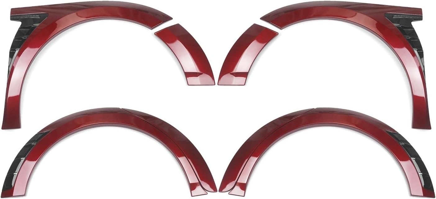 Wheel Fender Flares Trim Compatible for Toyota C//Amry SE XSE 2018-2024 Sport Model Car Wide Body Arch Eyebrow Cover Brow Mudguard Kit(Red)
