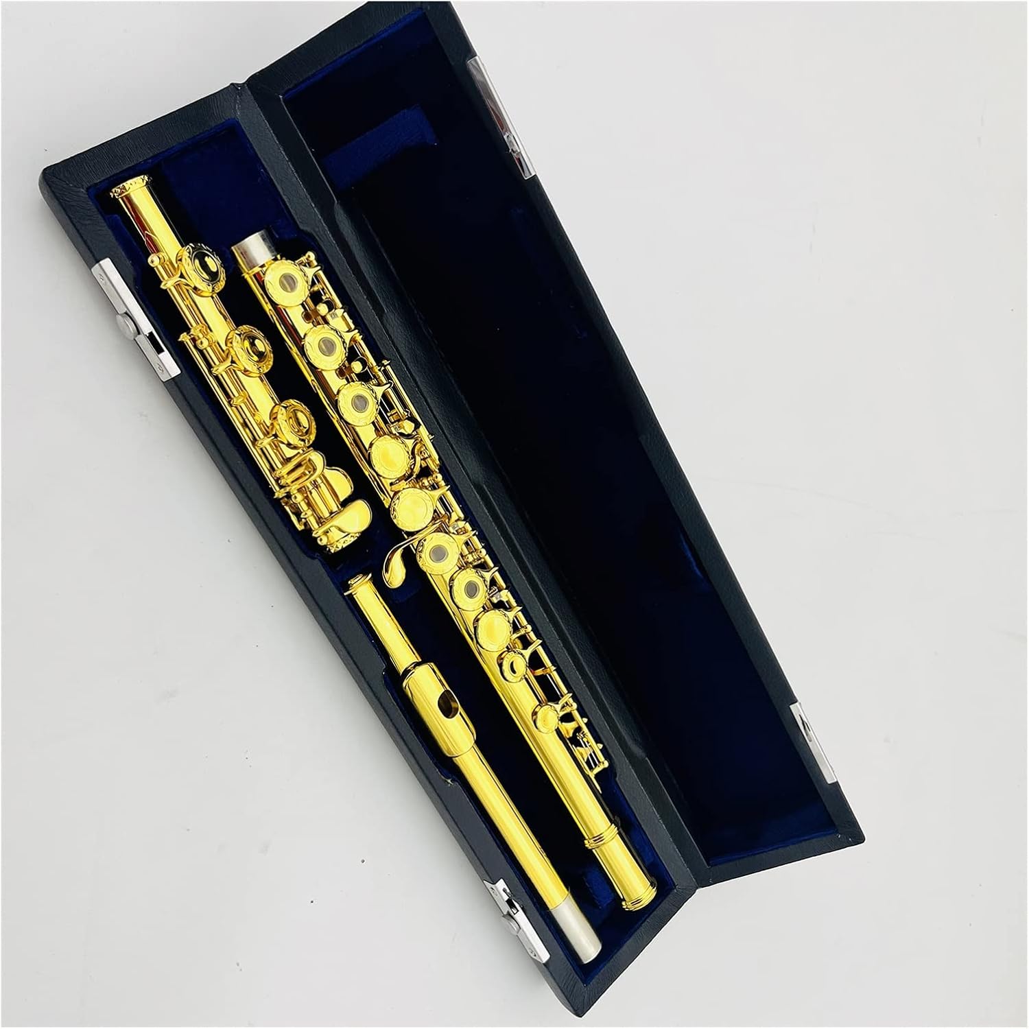 Flutes Musical Instrument C Tune 17 Holes Open Holes Keys Flute Gold Plated Engraved Keys Flute Wind Instruments with Case