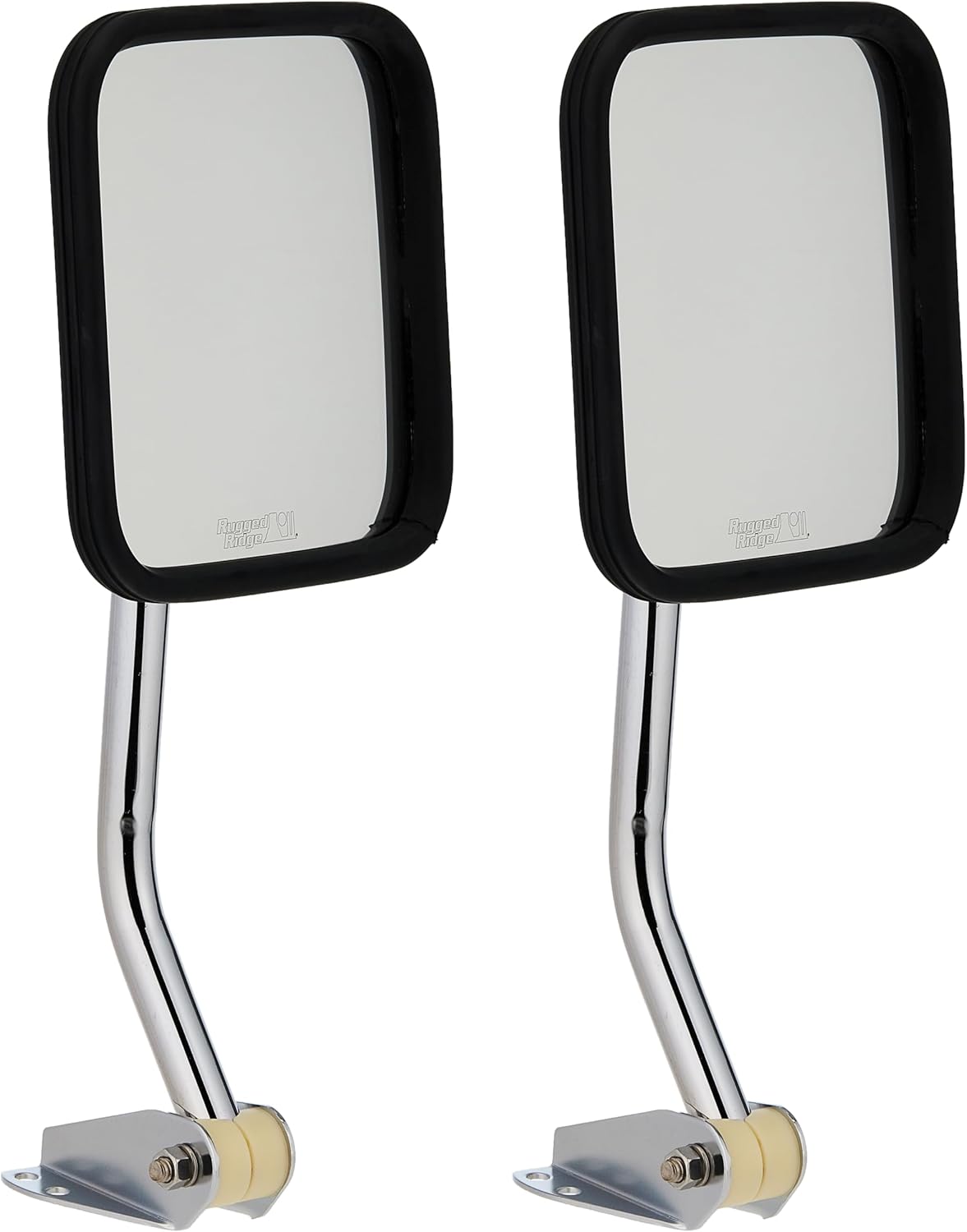 Rugged Ridge | Door Mirror Kit, CJ-Style, Chrome | 11010.01 | Fits 1955-1986 Jeep CJ-5/CJ-6/CJ-7/CJ-8 Scrambler