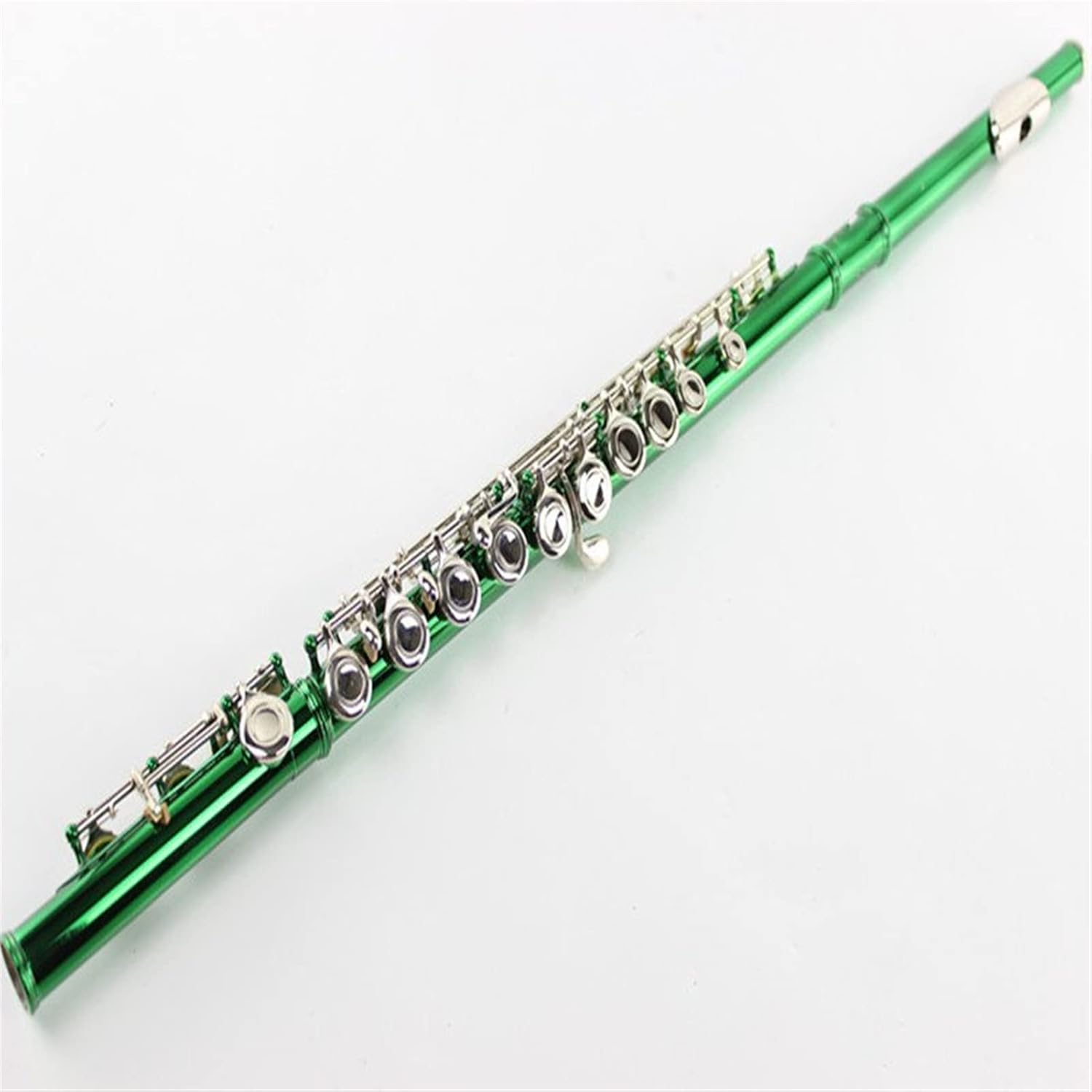Flute Musical Instrument Wind Instrument Color Flute 16 Hole Closed Hole C Flute B Tail E Key Green Body Nickel Key Flute Starter Flute