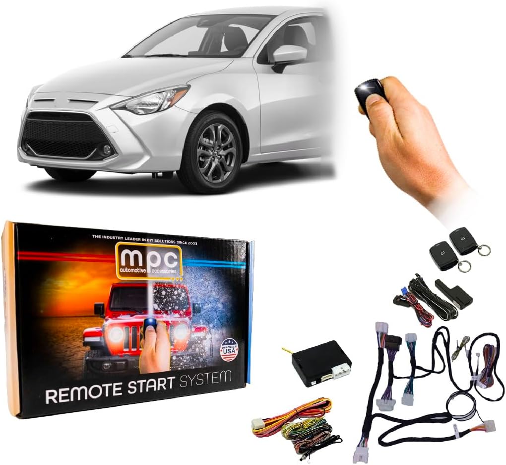 MPC Remote Start Kit Compatible with Toyota Yaris 2015-2019 || Plug and Play || 2X 1-Button Remotes Extended Range || H-Key Only || USA Tech Support