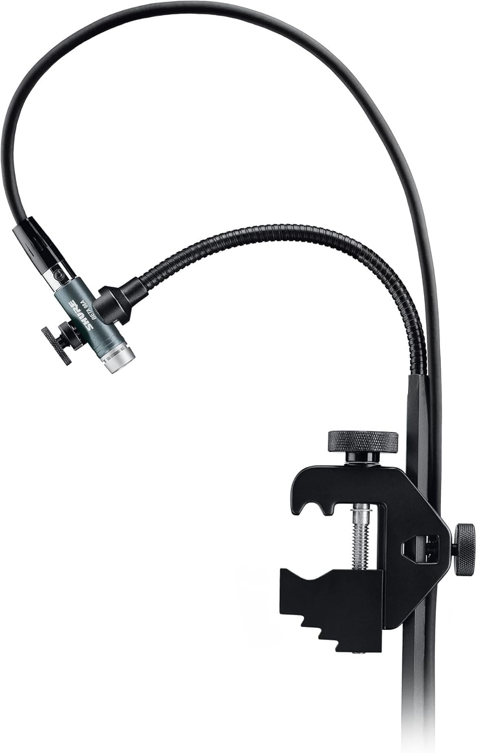 Shure BETA 98AD/C Drum Microphone - Miniature Cardioid Condenser Mic with RPM626 in-Line Preamplifier, A98D Drum Mount for Secure Placement and C98D 15' Cable - Ideal for Snares, Toms and Percussion