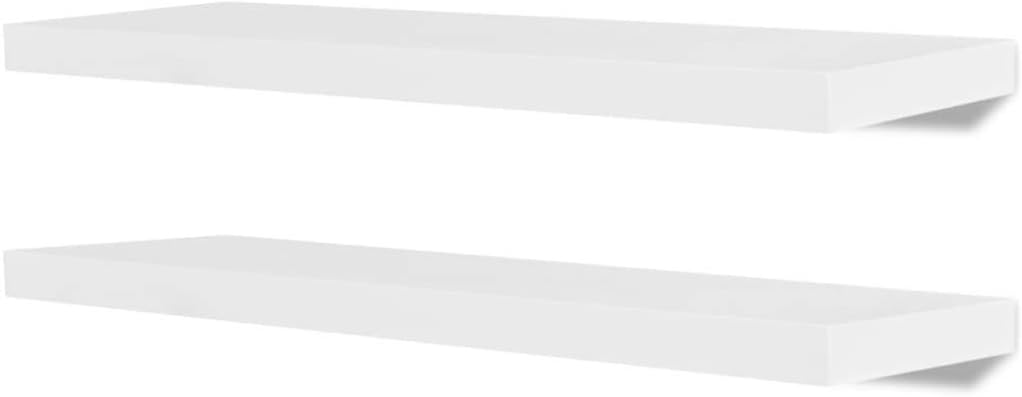 Floating Shelves,Wall Storage Shelves, Wall Mounted Shelf Organizer Unit Display Shelf,for Living Room, Bedroom, Kitchen, Bathroom,Office,Wall Shelves 4 pcs White 31.5